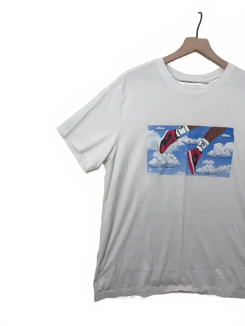 Jordan Graphic T-Shirt with Red Sneakers Print | Men’s XL